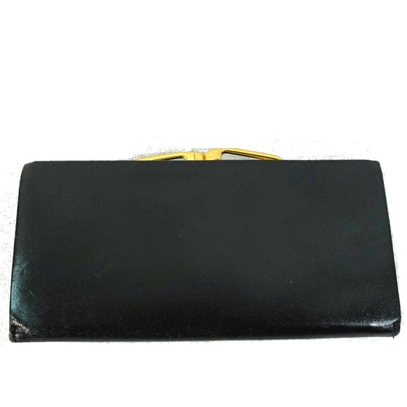 Lodis trifold snap wallet with kisslock change purse never used W Germany - Picture 1 of 6